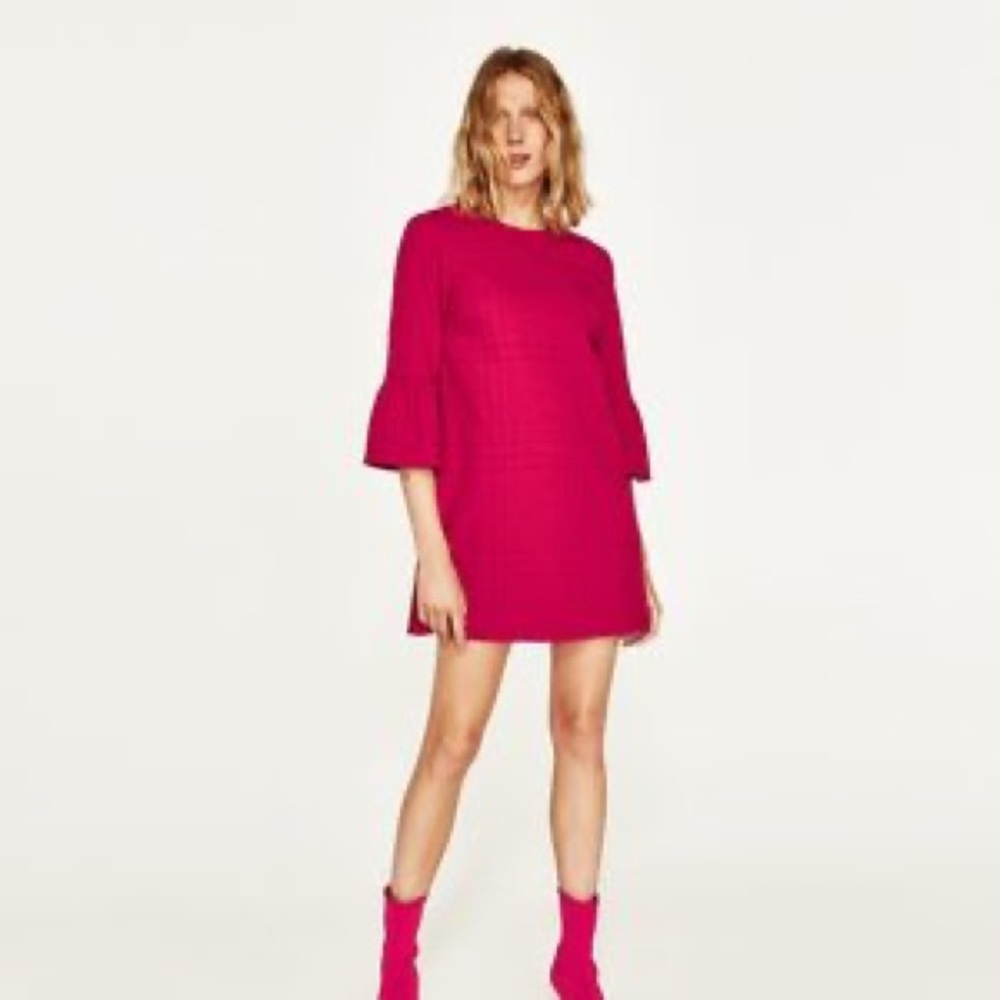 Zara blogger favorite pink dress small NWT